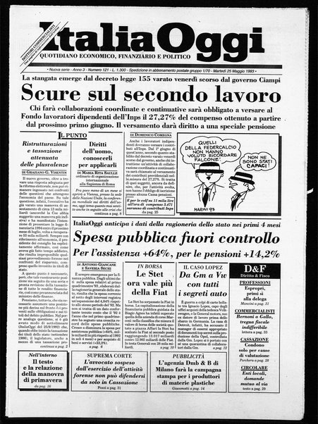 Italia oggi : quotidiano di economia finanza e politica